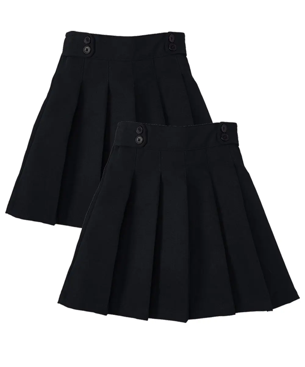 Girl's Khaki, Navy, Black, Hunter Green Uniform Skirts Scooter 4/5-16 2 Pack