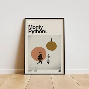 Monty Python & the Holy Grail Poster, Contemporary Wall Decor, Modern Home Aesthetic, Interior Decoration Print
