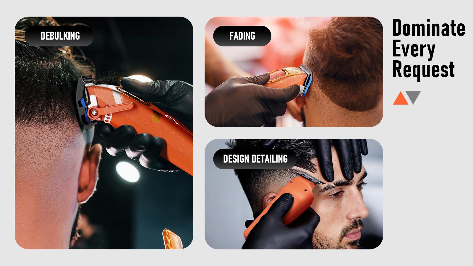 Suprent Barber Clipper-10000 RPM Motor Thermally Stable Ceramic Blade- Cordless Hair Trimmer Set for Barbers with Charging Base - Premium Hair Clipper Kit - Gift for Men