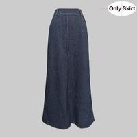 Skirt-Single-DENIM BLUE