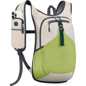 15L Hiking Backpack for Women Men Mini Packable Backpack Lightweight Small Daypack for Camping Travel Outdoor, Beige2026