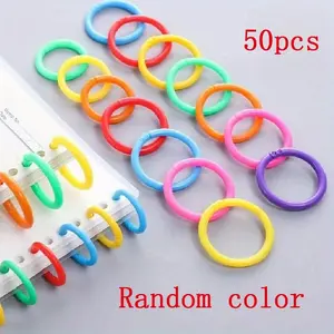 50pcs Binder Ring Plastic Binding Ring Ring Buckle Random Color Classroom Supplies Office Stationery Supplies
