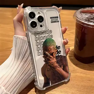Hot Personalized European Singer Frank Ocean Phone Case for iPhone 16 15 14 13 12 11 Pro Max X XR XS Max 8 7 Plus, Anti-Drop Transparent Soft Back Cover