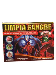 100% Limpia Sangre Cleanse Plant Extract Vitamin Supplement - 10 x 15mL Vials, 1 Daily Dose antioxidant vitamin Growth Support TikTok Wellness