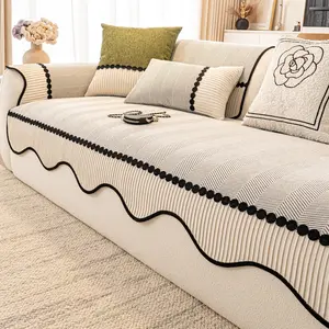 Pet-Friendly Sofa Cushion, High-Quality Anti-Slip Couch Cover, All-Season Furniture Protector, Minimalist Chenille Seat Pad for Bedroom Office Living Room, Washable Sofa Slipcover