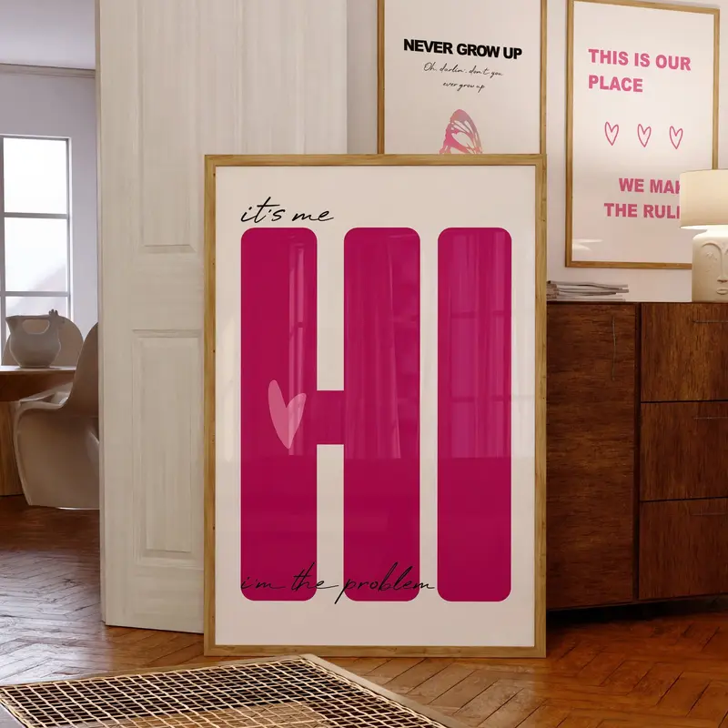 Anti-Hero  #Swiftiesss It's Me, I'm The Problem, Song Lyrics Poster, Midnights, Preppy, Retro Wall Print, Quote, #Swiftiesssie Gift,