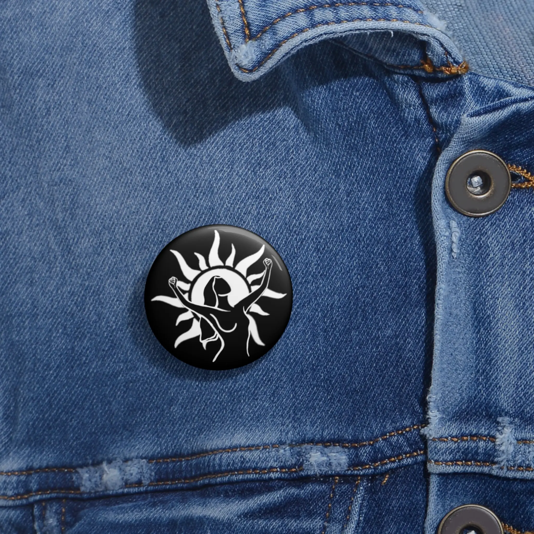 Idalia Pin Button | RadicalSol Brand Logo Pin | The Sol Collective Pin | Custom Button Badge | Unique Lapel Pin | Fashion Accessory