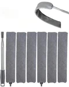 Extendable Microfiber Gap Duster with Telescopic Handle, Retractable Dusting Wand for Hard-to-Reach Areas, Lightweight & Durable Home Cleaning Tool for Furniture, Ceilings, Under Appliances & Narrow Spaces