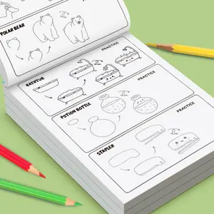 Children's early education art enlightenment workbook, Tracing preschool books, kindergarten daily objects theme materials, daily objects as guidance, with simple art guidance to help children improve observation and imagination