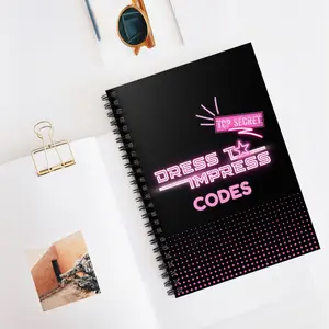 Funky Spiral Notebook - Dress to Impress Codes | Stylish Journal for Teens, Gift for Fashion Lovers, School Supplies, Secret Notes