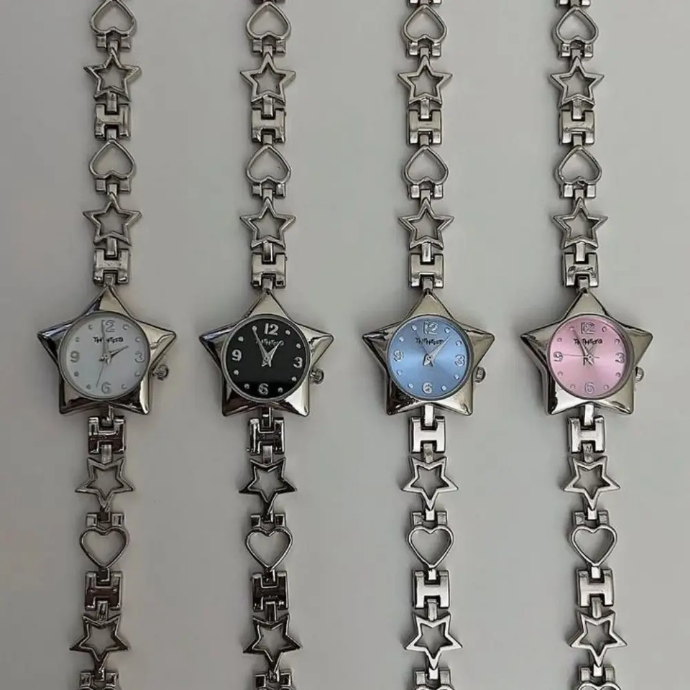 Designer Zinc Alloy Star Shape Pocket Watch charm bracelets y2k Woman Man trinkets Original Clock Pendant Bag Decoration Gift