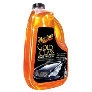 Meguiar's Gold Class Concentrated Car Wash 64 oz,car wash shampoo and conditioner,clean and condition in one step,rich foaming wash,dirt and road grime remover,paint-safe cleaner,wax-safe formula,paint clarity enhancer,gloss booster,car detailing,luxury