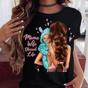 Mama Wife Blessed Life Shirt, Mom Life T-Shirt, Blessed Mama Shirt, Mother Baby Graphic Tee, Mom Wife Blessed Life Top, New Mom Gift Shirt, Mothers Day Gift for Wife