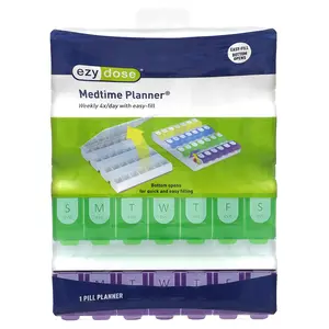 Ezy Dose Weekly 4/Day with Easy-Fill Medtime Planner, 1 Count