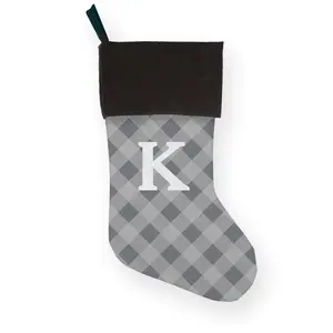 Personalized Christmas Stocking With Initial  Custom Holiday Stocking For Family, Kids, Pets & Couples  Embroidered Name Stocking, Christmas Mantle Decor