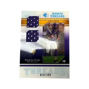 SP Rookie Threads Percy Harvin Card Purple RC Threads 74/299 Mint Minnesota Vikings Wide Receiver