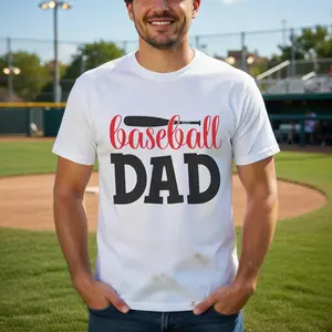 Baseball Dad T-Shirt — Men's Baseball Dad Tee with Bat Graphic