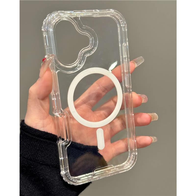 Niche Instagram-Style Blue-to-Pink Gradient Magnetic Case — Compatible with iPhone 16, 15 Pro Max, 14, and 13 — Drop-Resistant, Premium, Minimalist, and Transparent