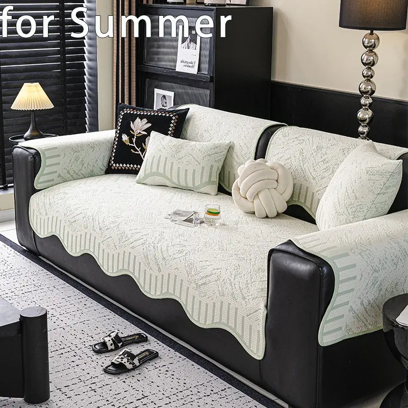 Summer Cool Breathable Waffle Decorative Sofa Cover, Couch Cover, High Aesthetic Non-Slip Sofa Protector, Pet-Friendly Living Room Decor, Comfortable and Stylish