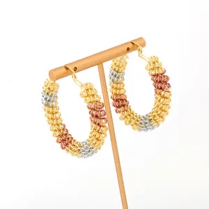 PAV Beauté des Îles High Polish Multicolor Luxury Fashion Hoop Earrings