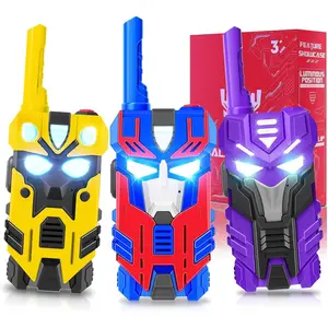 Transform Walkie Talkies for Kids Toys Stocking Stuffers for Kid Boys Girls, 3 Pack with Cool Light-Up Eyes & 2500 FT Range, Outdoor Camping Toys, Birthday Gifts for Boys Girls Ages 3-12