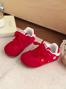 Embroidered Flower Baby Walker Shoes, Korean Sweet Style, Lace Trim, Suitable for Daily Outing and Home Wear, Infant Footwear, Toddler Walking Sneakers, Kids Shoes