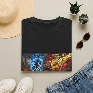 Sonic vs Pika T-Shirt | Retro Fighting Game Art