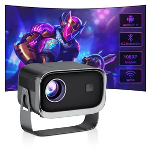 K6 Smart Projector 1080P HD Portable Home Theater WiFi 6 Bluetooth 5.2 Wireless Screen Mirroring Automatic Focus Trapezoidal Correction Outdoor Camping Bedroom Universal travel