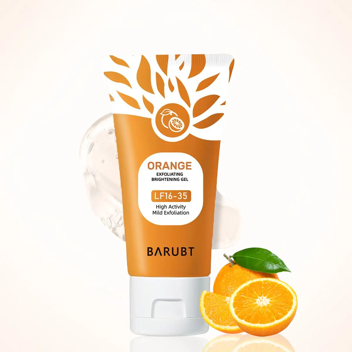 Orange Scented Exfoliator Clear Gel Gentle Exfoliation Exfoliating Gel Nourishing Moisturizing Deep Cleansing Face Body Suitable for All Skin Types-Cl