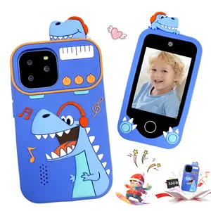 Kids Educational & Developmental Toy Phone, Dinosaur-shaped Toy Phone, Supports 32GB Memory Card, Top Halloween & Go-to Birthday Gift for 3-12 Year Old Boys & Girls