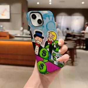 Trend Cartoon Dollar Alec Monopoly Phone Case For Iphone17 16 Pro Max 15 13 14 12 11 14 Pro Max 15 Pro Max Two-in-one Cover