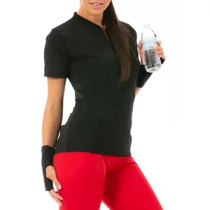 INSTANT FIGURE Cycling Compression Zip Up Bike Top AWT028 – Women’s Short Sleeve Performance Cycling Top with 4-Way Stretch, Rear Storage Pockets, Breathable Fit for Training & Outdoor Riding, Made in USA
