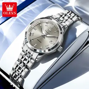 Official authentic OLEVS watch for women new single calendar high-end elegant fully automatic mechanical watch luminous waterproof female watch 7062