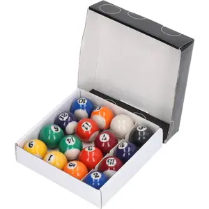Mini 16 Pool Balls Set 1-1/4" Resin Billiard Cue Training Ball Pool Table Accessories for Beginners Professional Kids Table Game Toy