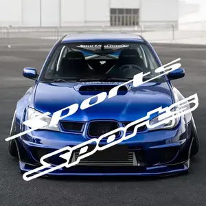 6 PCS/SHEET (2 PCS long + 4 PCS short) Car body stickers, sports pattern English letters for windshield decals, car rearview mirror and reversing mirror decorative decals