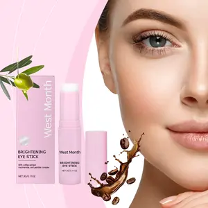 West&Month Firming Eye Cream Stick Eye Area Skin Firming Reducing Fine Lines Gentle Care Firming Eye Cream Stick Skincare Reduction Brightening Extract Coffee Daily Jojoba