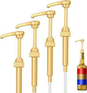 4 Pack Syruvia Coffee Syrup Pump Dispenser, Syrup Pump Is Compatible With Torani, Davinci, Jordans Skinny Syrups, Fits 25.4 Oz/750 ML Bottles