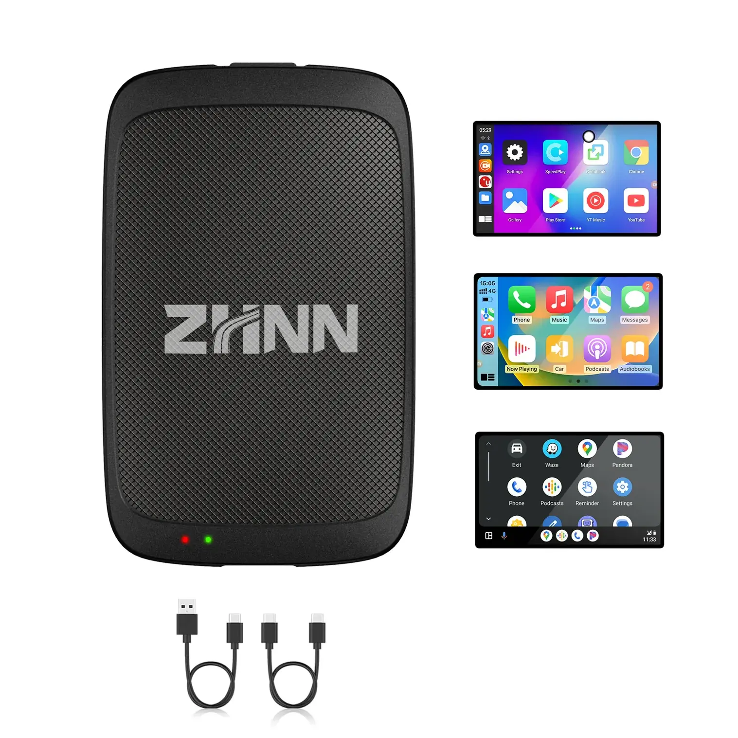 Carplay AI Box S2 - Car Video Player for Cars, Compatible with Factory Wired CarPlay/Android Auto Touch Screens, Android 11, High Definition LED Display, Hotspot Support, App Store Download Functionality