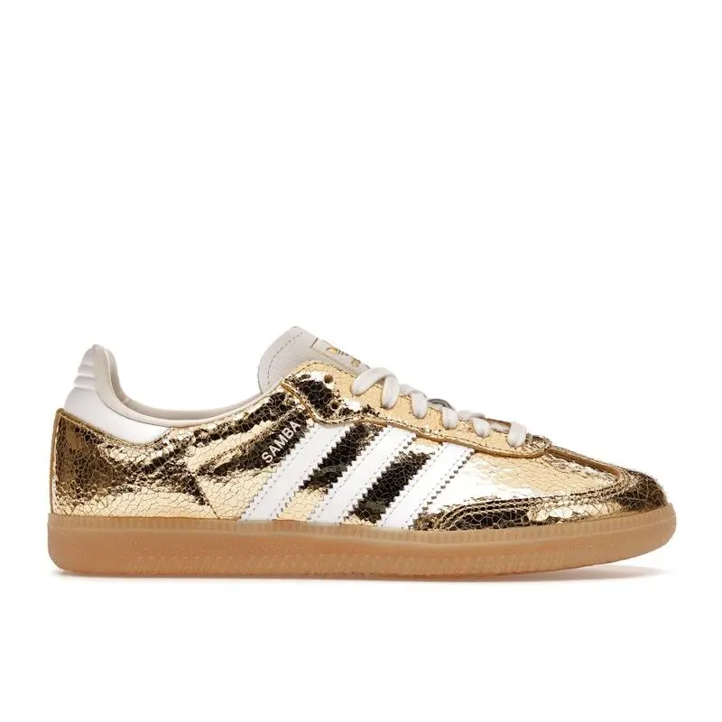adidas Samba OG Gold Metallic Cracked Leather (Women's) (women) by StockX adidas Samba OG Gold Metallic Cracked Leather (Women's) (women) by StockX