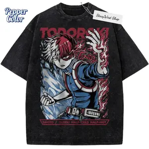 Shoto Todoroki Shirt, My Hero Academia Shirt, Shirt, Anime Shirt, Vintage T-Shirt, Anime Merch, Gift For Men & Women, Unisex Cotton Crewneck Short Sle Sweatshirt, Hoodie, Comfort Colors