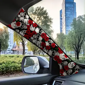 Jdm Car Interior Abc Pillar Modification Upgrade, Rose Skull Self-Adhesive Decal Sticker, Customizable Car Accessories, Car Interior Decor, Car Interior Decorative, Sticker Decals For Cars