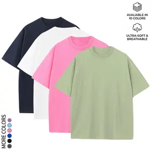 4-Pack Ultra-Soft, Breathable, Skin-Friendly Base Layer T-Shirts — Plus Size, Casual & Versatile Solid Color Loose-Fit Comfortable Short-Sleeve Tops