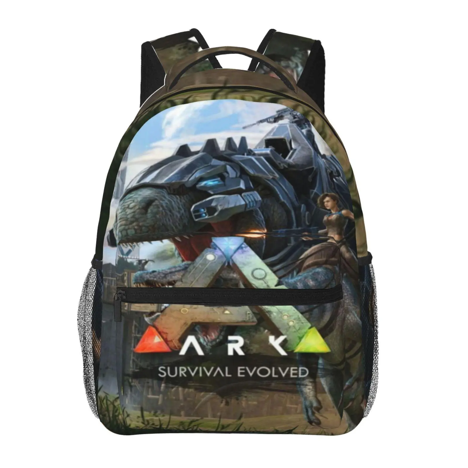 Men's Ark: Survival Evolved Backpack Durable Lightweight ark survival evolved Laptop Backpack Casual Travel Daypack with Ark 2 Weirdcore Design  for Boyfriend, Roommate & Gaming Conventions