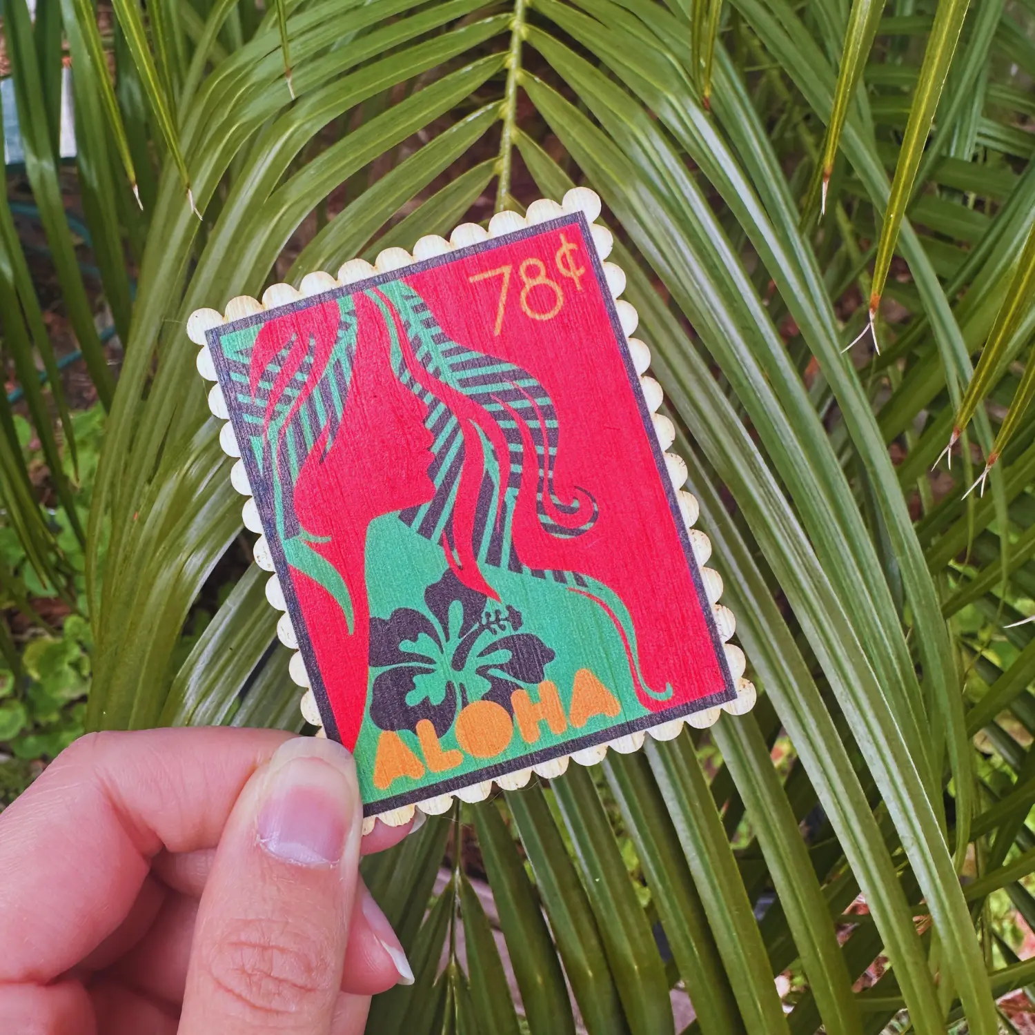 Aloha Stamp Bamboo Sticker
