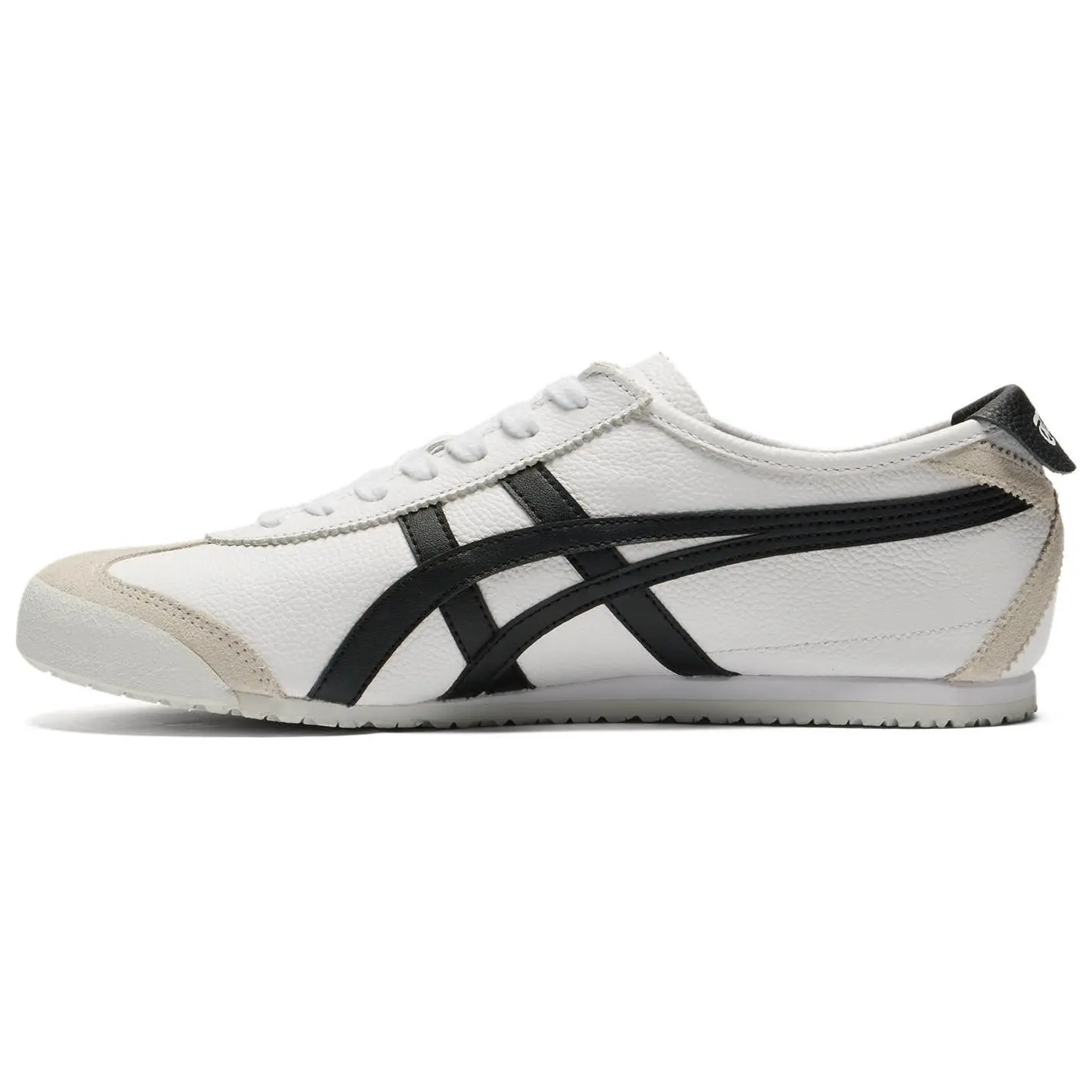 Onitsuka Tiger Mexico 66 Retro Sneaker, Classic Casual Footwear with Suede Toe in White & Black for Everyday Wear, Shoe, Walking Shoes, Sports Shoes
