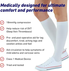 Neo G Anti-Embolism Compression Stockings Women and men - Reduces risk of Deep Vein Thrombosis, for use Pre and Post surgery, helps aid circulation, great as anti edema socks