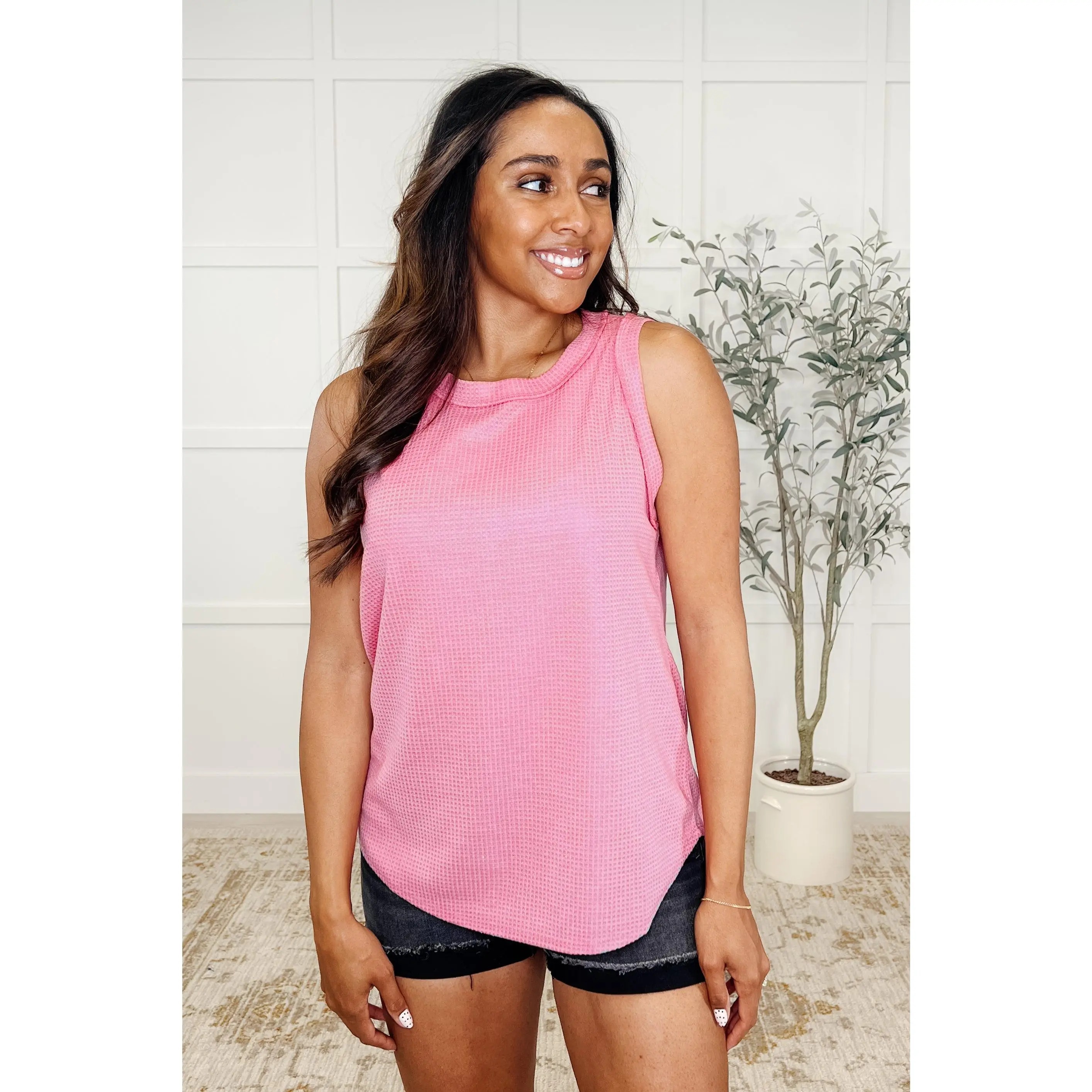Thread Theory Round Neck Tank in Pink