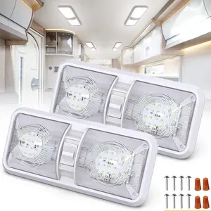 2PCS RV Light Interior, RV Ceiling Light 12V,  RV Led Lights Fixtures, Camper Lights with Switch for RV Trailer Camper Boat Car
