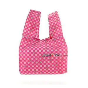 Japanese Bento Cloth Tote Bag for bento box lunch box - Pink Flower