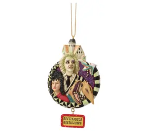 Jim Shore Beetlejuice Group Christmas Ornament4.92in H